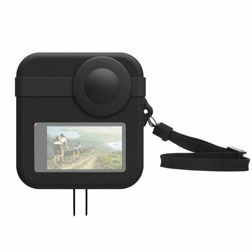 PULUZ GoPro Hero Max Szilikon Védőtok - Dupla Lencsevédővel (Fekete)