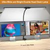 PULUZ LED-Cső Lámpa -Duplafejű, Csíptetős asztali lámpa (fekete)