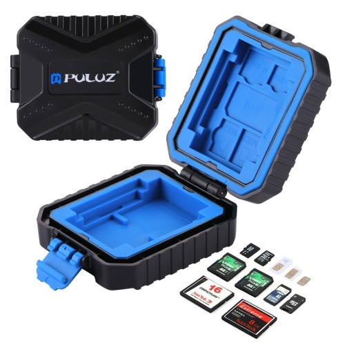 PULUZ 11in1 Memóriakártya Tok 3SIM + 2XQD + 2CF + 2TF + 2SD Kártya