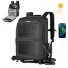 PULUZ 12 W-os napelemes kamera- és laptophátizsák - Fekete