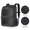 PULUZ 12 W-os napelemes kamera- és laptophátizsák - Fekete