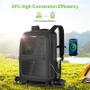 PULUZ 12 W-os napelemes kamera- és laptophátizsák - Fekete