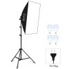 PULUZ 70x50cm Softbox Set + 4db 20W 5700K LED + 2m Állvánnyal - Fotó Studió világítás