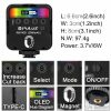 PULUZ RGB LED Mini Lámpa - Színes Videó-fény - 2000mAh