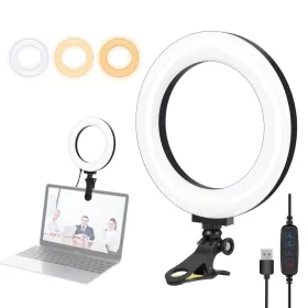   PULUZ 16cm LED körfény körlámpa ringlight - kamera kör lámpa + Monitor klip-tartó