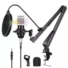   PULUZ Stúdió USB Mikrofon Kit -65cm Asztali Állvánnyal (Ezüst)
