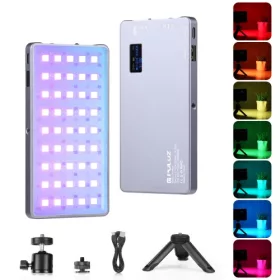   PULUZ CNC-RGB LED Színes Videó Lámpa - 1200LUX 2500-9000K 4000mAh Light