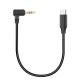 PULUZ 3,5mm TRS dugó – Type-C / USB-C dugó élő mikrofon audioadapter kábel (fekete)