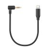 PULUZ 3,5mm TRS-Apple Lightning mikrofon audioadapter kábel (fekete)
