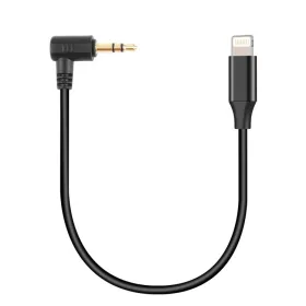   PULUZ 3,5mm TRS-Apple Lightning mikrofon audioadapter kábel (fekete)