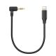 PULUZ 3,5mm TRS-Apple Lightning mikrofon audioadapter kábel (fekete)