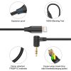 PULUZ 3,5mm TRS-Apple Lightning mikrofon audioadapter kábel (fekete)
