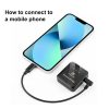 PULUZ 3,5mm TRS-Apple Lightning mikrofon audioadapter kábel (fekete)