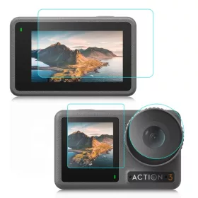   DJI Osmo Action 3 / 4 3in1 Kijelző és Lencse-védő Tempered Glass -üveg