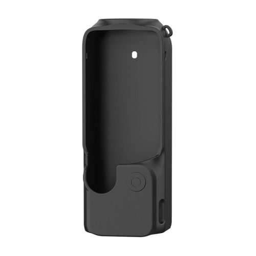 Szilikon borító tok készlet szíjjal PULUZ a DJI OSMO Pocket 3 számára (fekete)