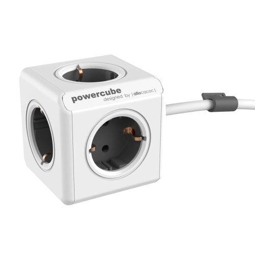 Allocacoc PowerCube Extended szürke 1,5m kábel