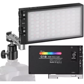   Pixel G1S RGB-LED Videó Lámpa - 12W 1500LUX 2500-8500K 3200mAh Színes Professzionális kamera fény