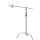 C-Stand 330cm Acél Fotóállvány - Vaku & LED Lámpa-Tartó -Kamera Stúdió-Állvány