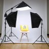 3in1 Softbox Kit -2db 50x70cm 360W (8x45W) Softbox-Fény & 40x40cm Boom Softbox készlet