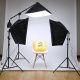 3in1 Softbox Kit -2db 50x70cm 360W (8x45W) Softbox-Fény & 40x40cm Boom Softbox készlet
