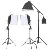 3in1 Softbox Kit -2db 50x70cm 360W (8x45W) Softbox-Fény & 40x40cm Boom Softbox készlet
