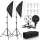 3in1 Softbox Kit -2db 50x70cm 192W (8x 24W) LED Softbox-Fény & 40x40cm Boom Softbox készlet