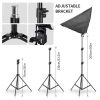 3in1 Softbox Kit -2db 50x70cm 192W (8x 24W) LED Softbox-Fény & 40x40cm Boom Softbox készlet