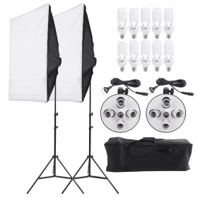   5in1 Studió Softbox Set-2db 90W Softbox 2* 200cm Állvánnyal