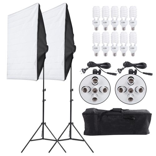 5in1 Studió Softbox Set-2db 90W Softbox 2* 200cm Állvánnyal