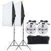 5in1 Studió Softbox Set-2db 90W Softbox 2* 200cm Állvánnyal