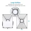 RGB állítható fényerejű LED Softbox Szett - 3200–5600K