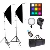 RGB állítható fényerejű LED Softbox Szett - 3200–5600K