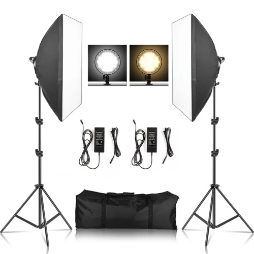 Bi-Color Dimmable LED Softbox Szett - 2700–6500K