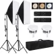 Rocketek Tricolor Softbox Set - 2m állvány + 50x70 softbox + LED izzó + távirányító
