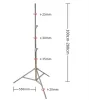 Rozsdamentes Acél Stúdióállvány - 280cm