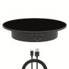 Elektromos 12cm Fekete Termékforgató -360° Forgó Termékfotó Asztal