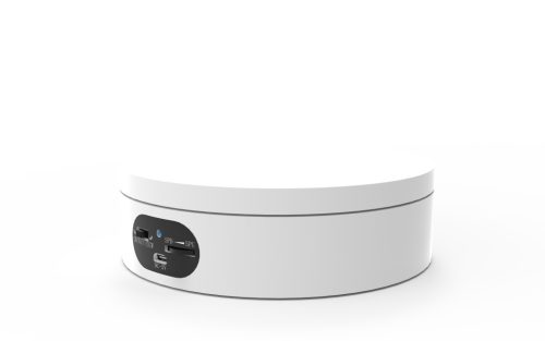 Elektromos 12cm Fehér Termékforgató -360° Forgó Termékfotó Asztal