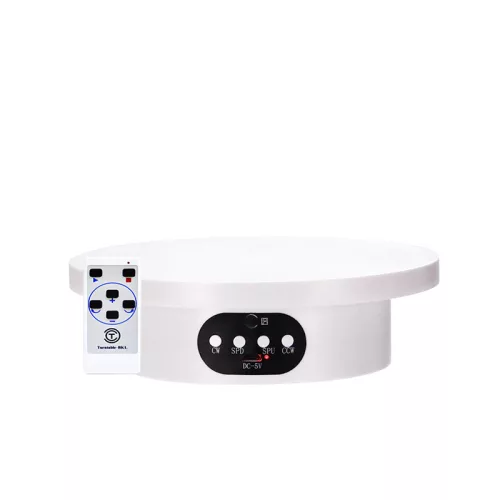360°-os Elektromos Termékforgató - 16cm - Fehér