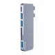 RayCue 6in1 USB-C Thunderbolt 3 HUB (Szürke) (HYD-RC3601)