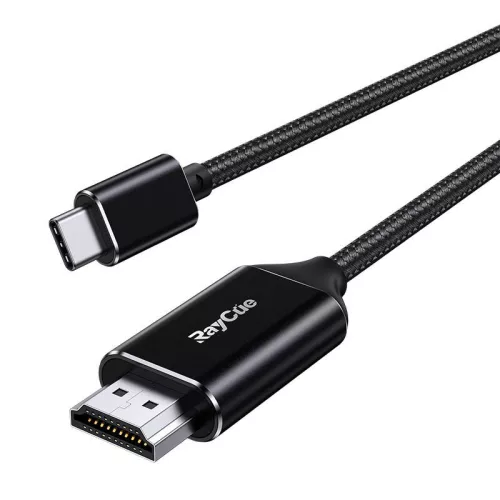 RayCue USB-C HDMI 2.1 Kábel 4K 60Hz, 2m (Fekete) (JL-CB108-2M)