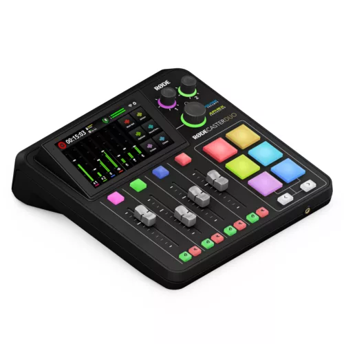 Rode RØDECaster Duo podcast és audio produkciós keverő fekete