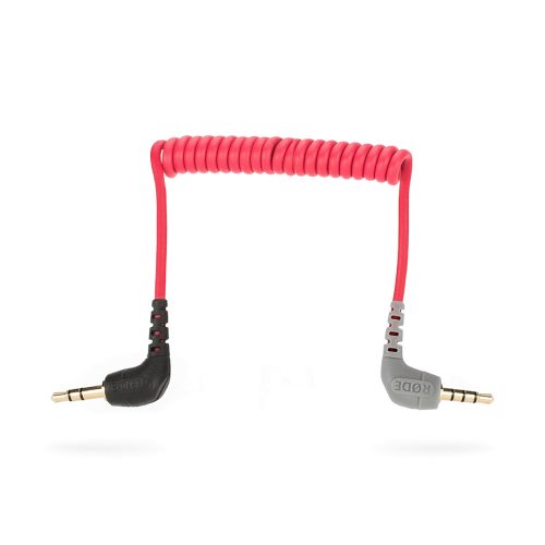 RODE Átalakító kábel VideoMic GO iPhonehoz és egyéb TRRS bemenetű készülékhez történő csatlakoztatására (TRS-TRRS), 170-400mm hosszúságú spirális kialakítás