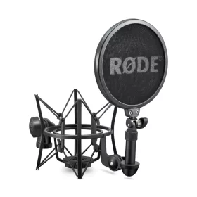   Rode Pop-filterrel egybeépített rezgéscsillapító mikrofonfogó (a Pop-filter leszerelhető)