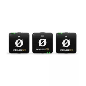   Rode Wireless ME Dual ultra kompakt digitális vezeték nélküli mikrofon rendszer adókba és vevőbe épített mikrofonnal két adóval, fekete