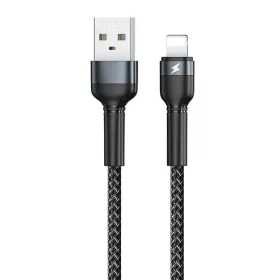   Remax - 1m 2.4A Lightning USB Kábel (Fekete) (RC-124i-black)