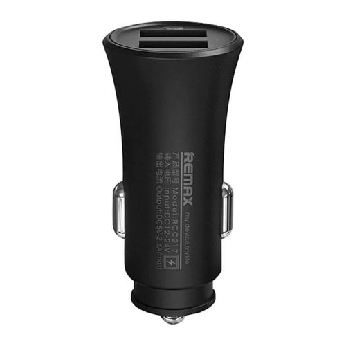 Remax RCC217 Autós Töltő 2x USB, , 2,4A (Fekete)