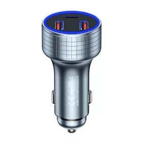 Remax RCC327 Autós Töltő 2x USB, USB-C , 83W