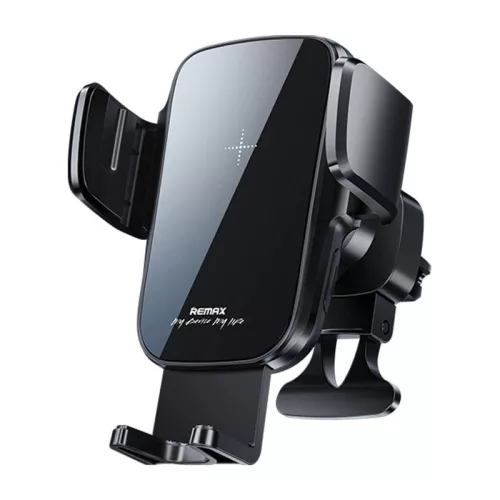 Remax RM-C05 elektromos autós telefontartó, vezeték nélküli töltéssel, USB-C,15W (fekete)