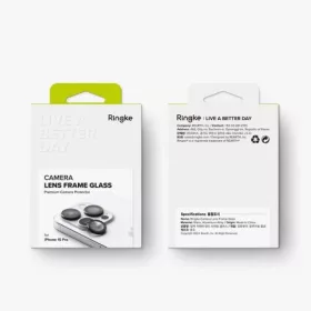   Ringke iPhone 15 Pro Camera Lens Frame védő Aluminium Alloy készlet átlátszó (fekete)