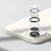 Ringke iPhone 15 / 15 Plus Camera Lens Frame védő Aluminium Alloy készlet átlátszó (fekete)